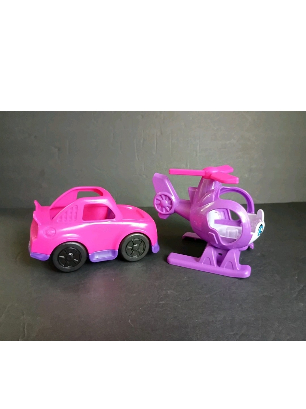 Fisher Price Little People Barbie Purple Helicopter & Car